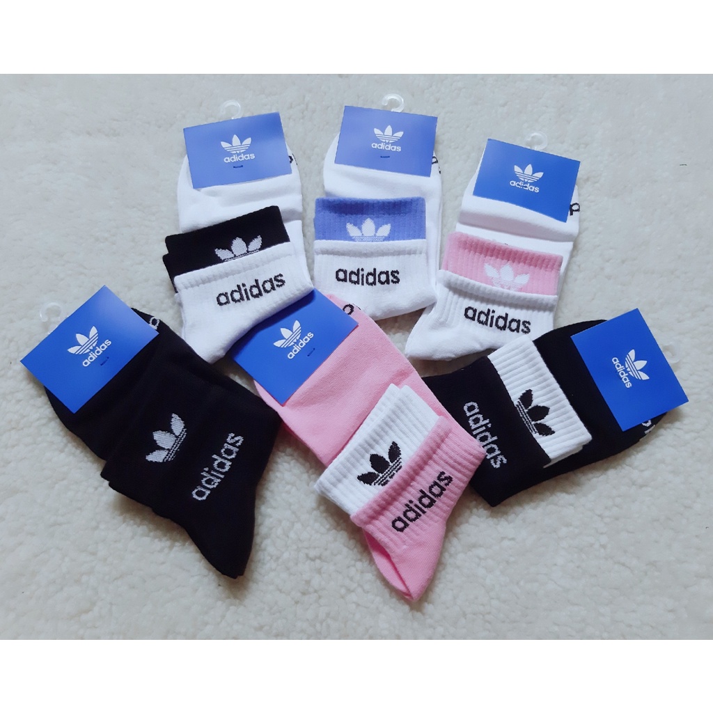 Vớ Adidas cổ lửng 2 tầng Nam Nữ phong cách thể thao, trẻ trung, năng động.