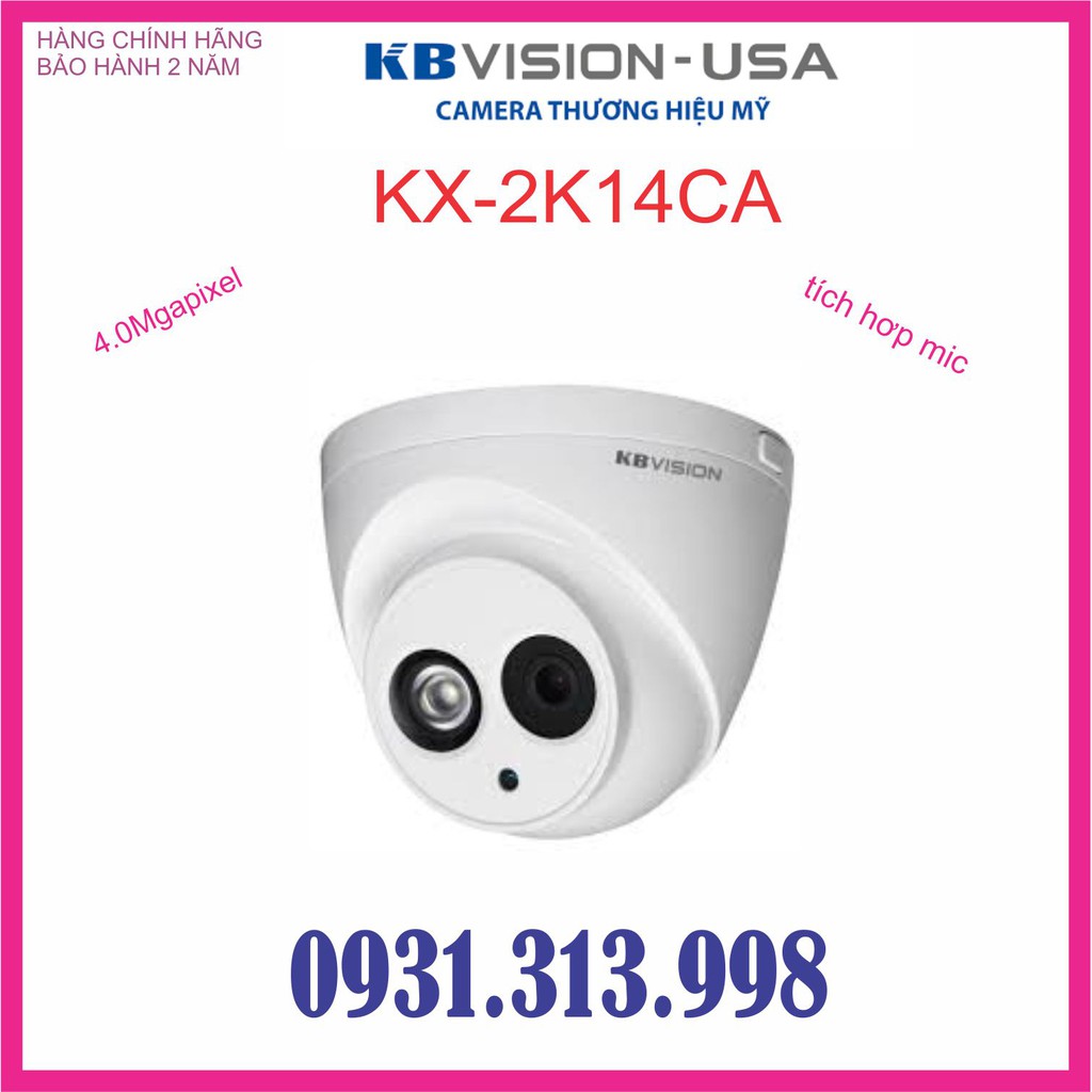 Camera HDCVI 4MP KBVISION KX-2K14CA 4.0mp