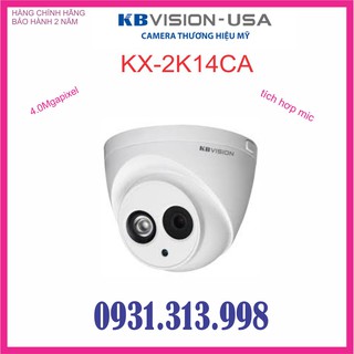 Camera hdcvi 4mp kbvision kx-2k14ca 4.0mp
