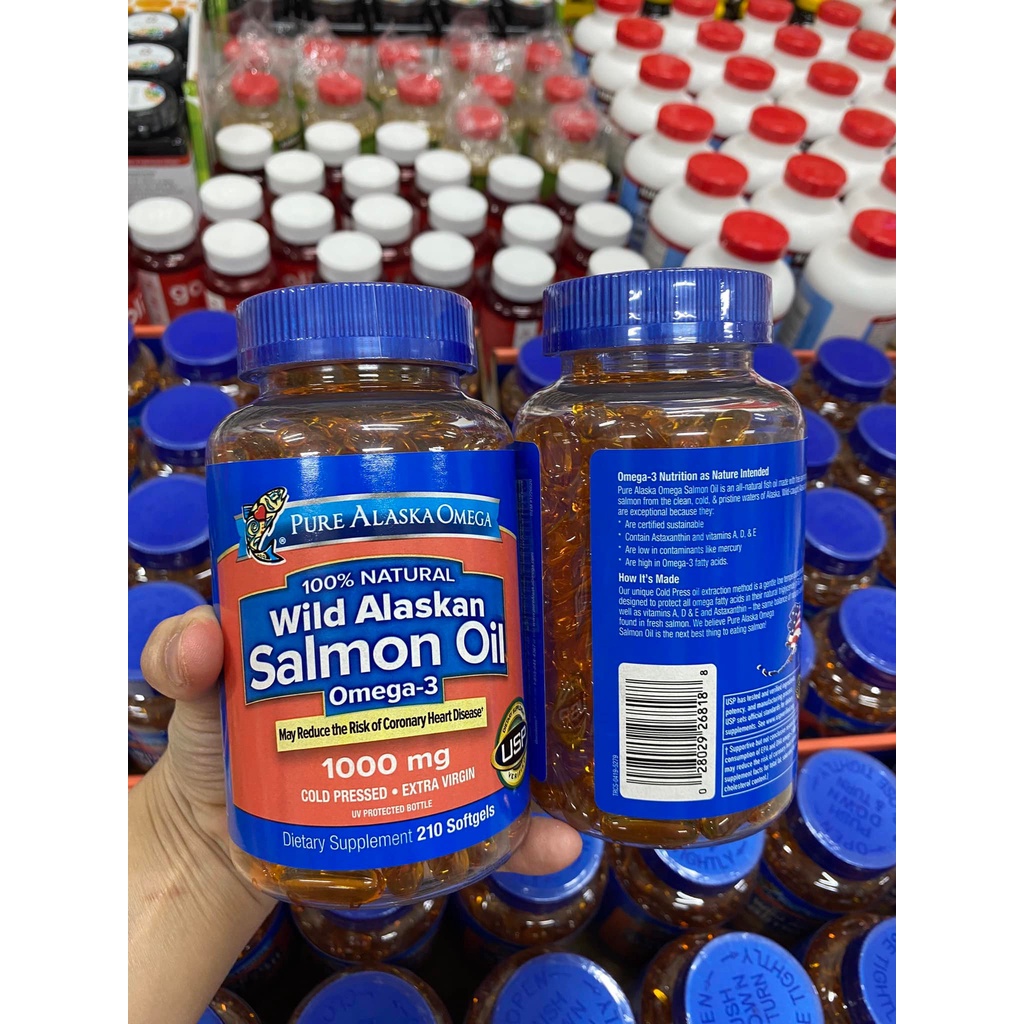 Viên Uống Dầu Cá Hồi Alaska Salmon Oil Omega 3 - 210 viên
