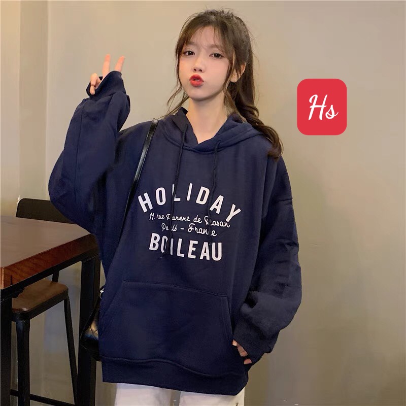 Áo Hoodie Có Mũ Nam Nữ Holiday Thu Đông Chất Nỉ Ngoại Mềm Mịn Hottrend 2022 Unisex X.Store 859