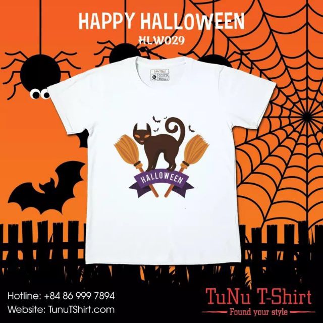 Áo halloween áo thun lễ hội trang phục hóa trang cho bé trai bé gái chất cotton mịn mát