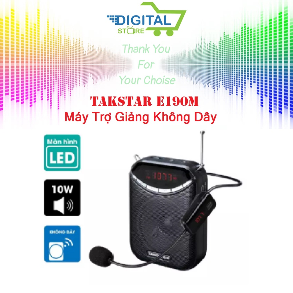 Takstar E190M Loa trợ giảng cao cấp không dây, FM, Giáo viên, hướng dẫn viên, bán hàng. Máy trợ giảng [ Chính hãng ]