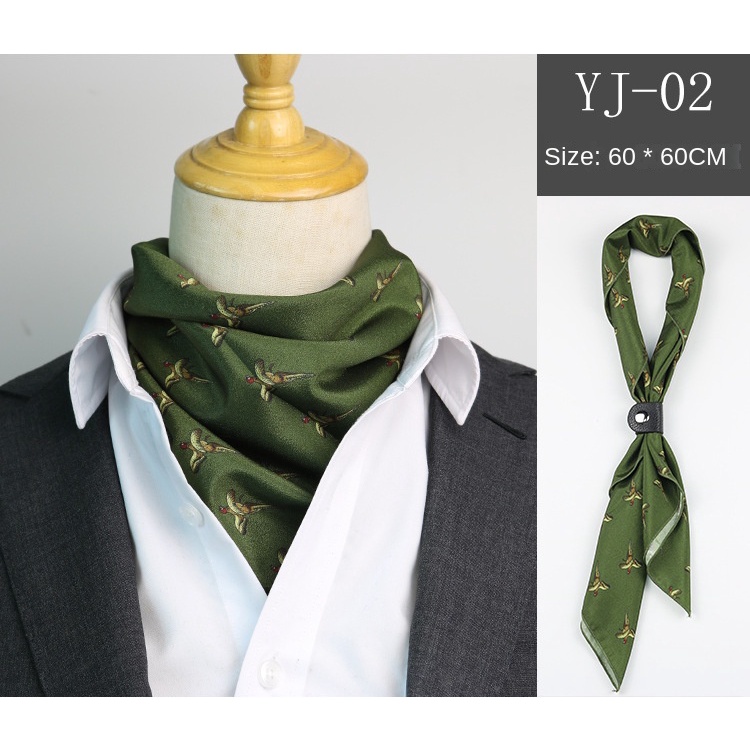 Khăn Choàng Cổ Vải Jacquard Dệt Thời Trang Xuân Thu Cho Nam Giới