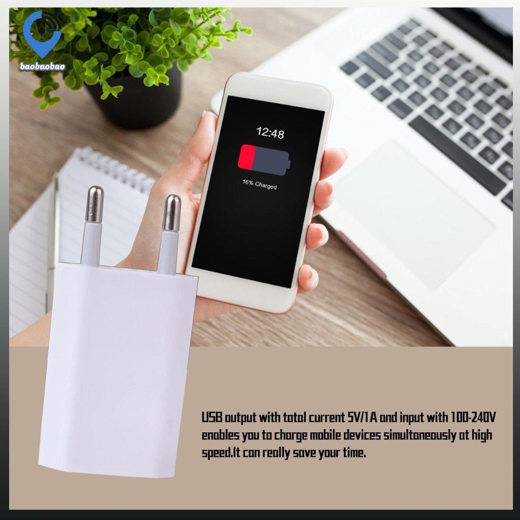 USB Cable Wall Travel Charger Power Adapter USB C 500ma Cable EU Plug