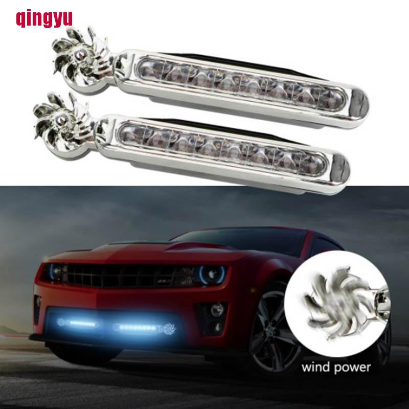 1 Đèn Led Gió Sử Dụng Năng Lượng Mặt Trời Với Quạt Xoay