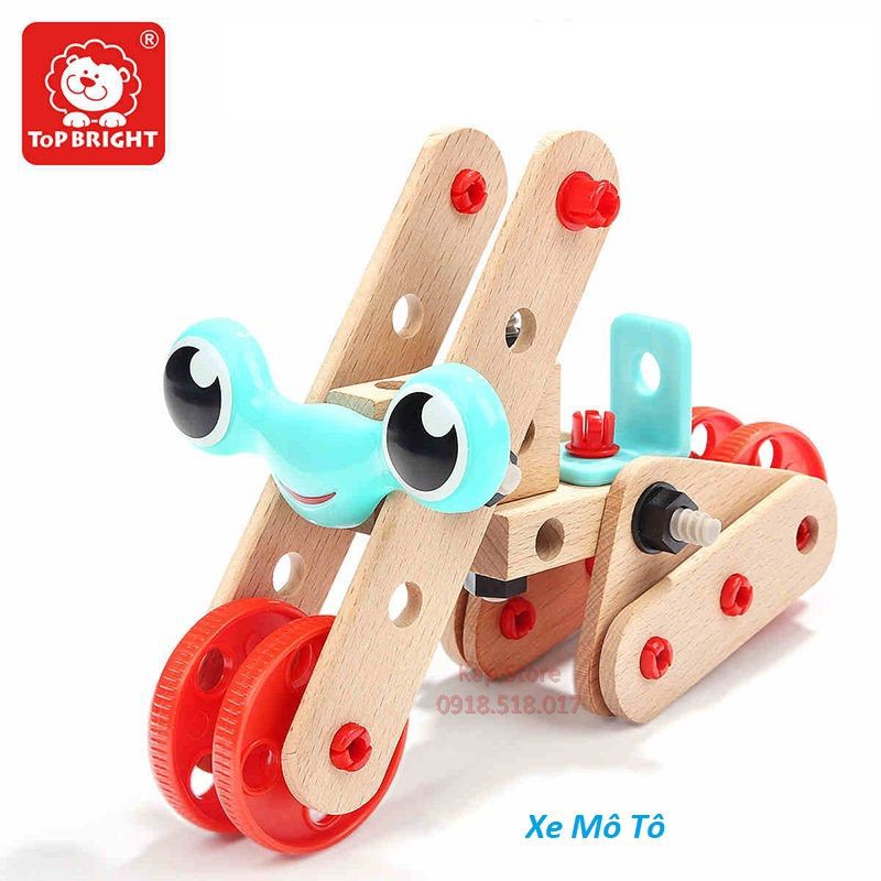 Bộ đồ nghề lắp ráp bằng gỗ cho bé Top Bright - Early Educational Gordon Design Toys