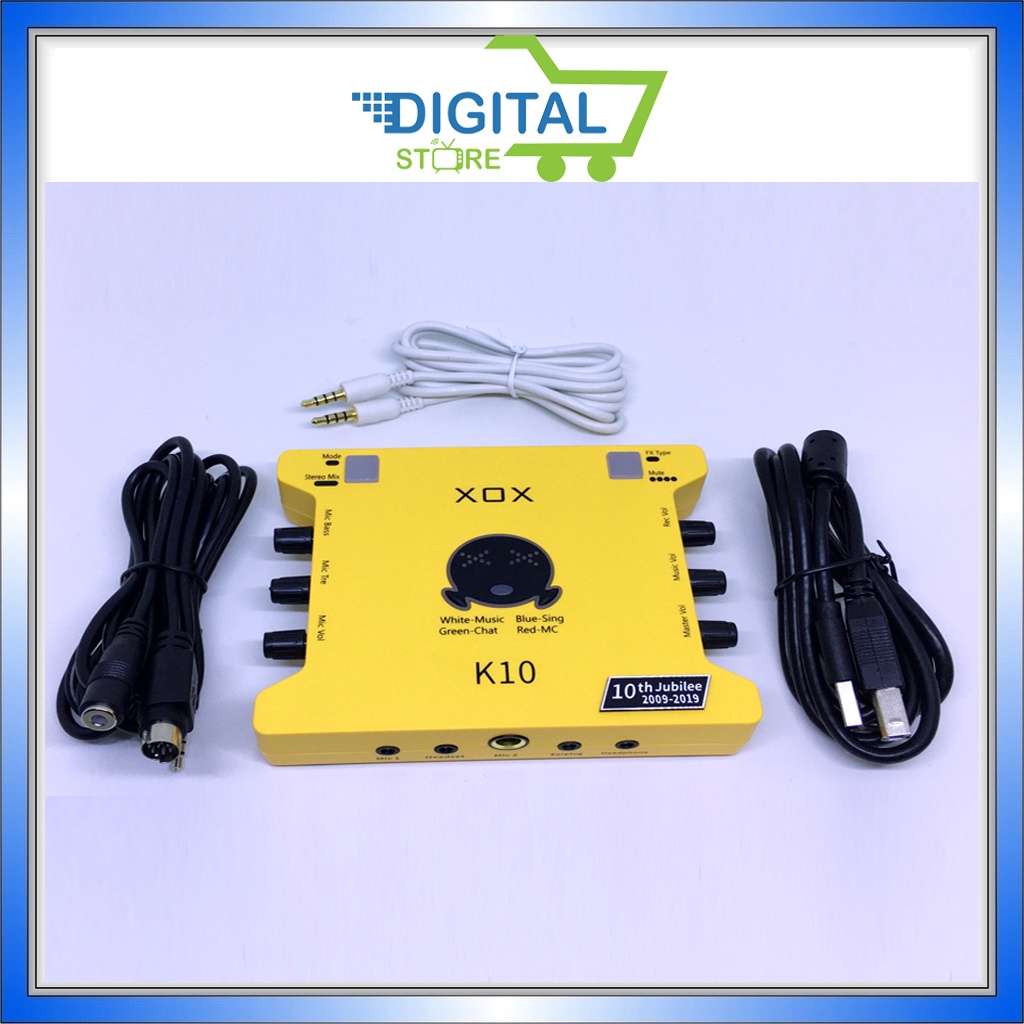 Soundcard XOX K10 chuyên thu âm livestream, hát karaoke online - Phiên bản kỉ niệm 10 năm