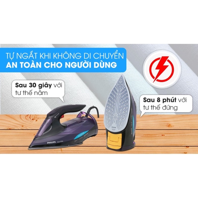 Bàn ủi hơi nước thông minh cảm biến hơi phun tự động Philips GC5039