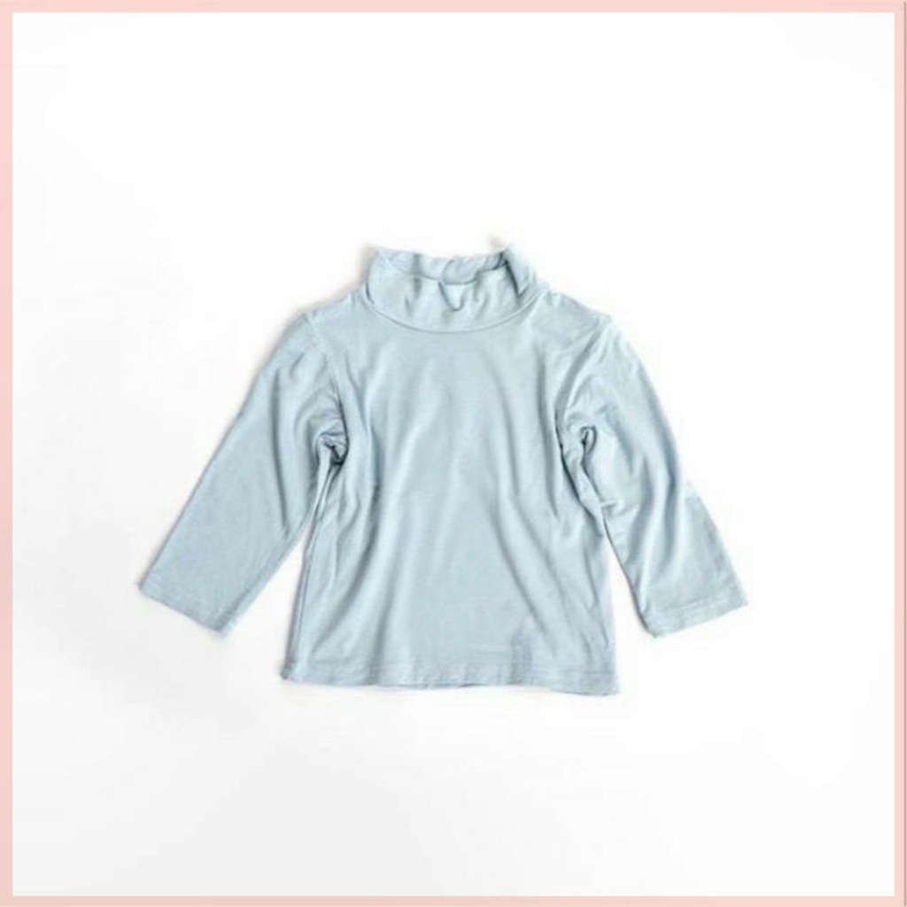 Áo Dài Tay Cao Cổ Cao 3 Phân Trơn Chất Thun Lạnh Cho Bé Minky Mom LILIKIDS AP11