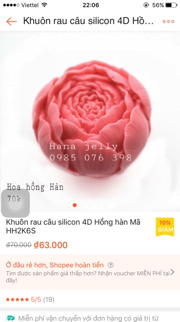 Combo 5 khuôn silicon bánh thạch rau câu 4D Mã SHJ9SJ