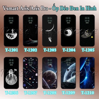Ốp lưng Vsmart Aris/ Aris Pro dẻo đen in hình Không Gian Vũ Trụ