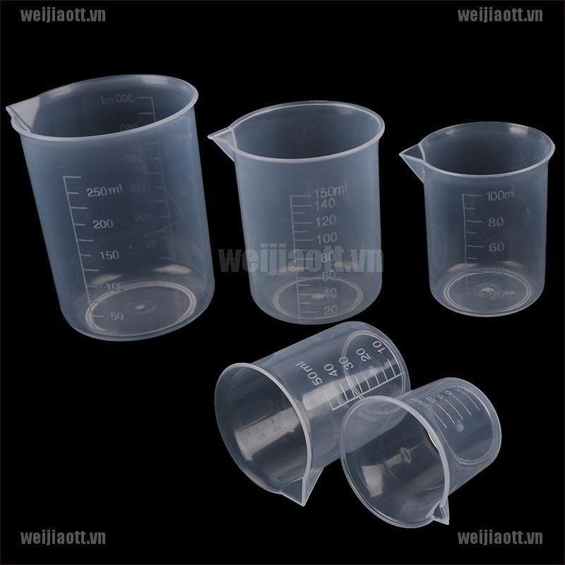 Set 2 Cốc Đo Lường Bằng Nhựa Trong Suốt Dành Cho Nhà Bếp