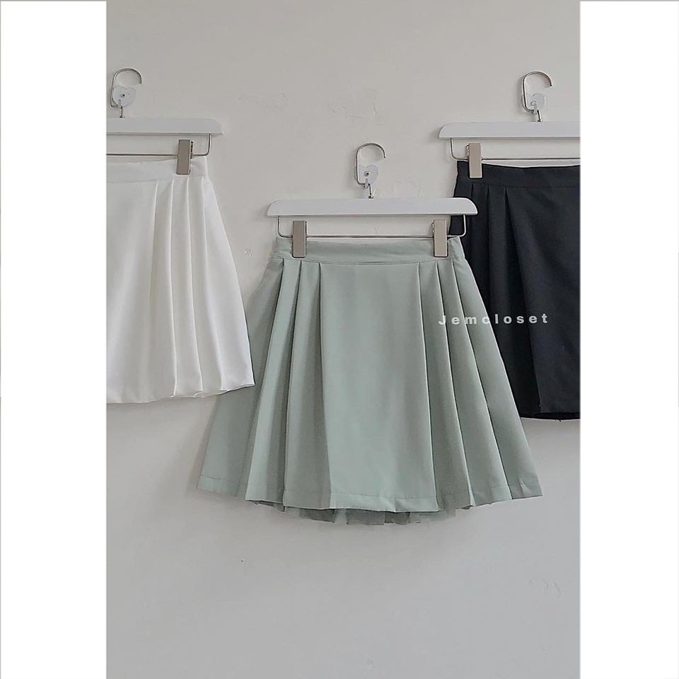 Chân Váy Ngắn Xếp Li Cách Điệu Năng Động Cá Tính Váy Hàn Có Quần Dấu Trong Chất Liệu Vải Dệt Siêu Dày 3192