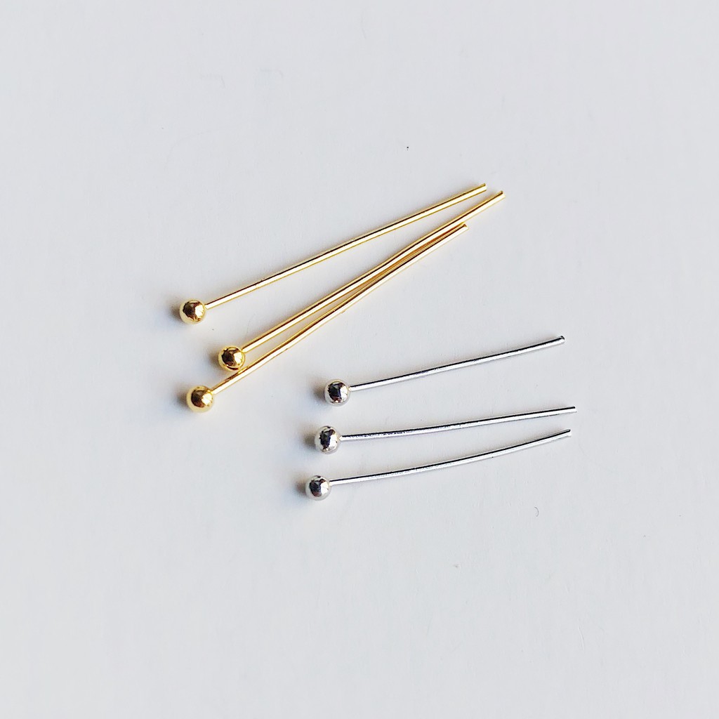 50 đinh tròn 18mm, 20mm, 30mm nguyên liệu làm trâm làm trang sức cổ trang cosplay cổ phục có màu KC