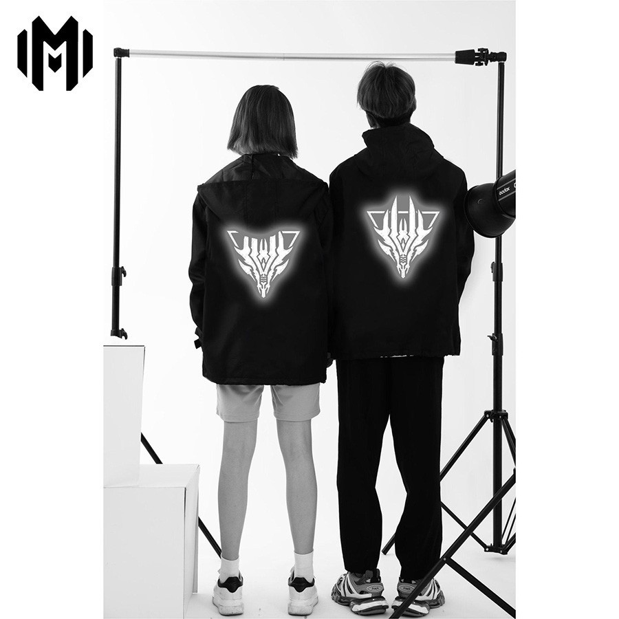 Áo khoác nam nữ mặc cặp đôi được gió dù 2 lớp chống nắng SKUN khoát phản quang đẹp chuẩn shop nha tình yêu