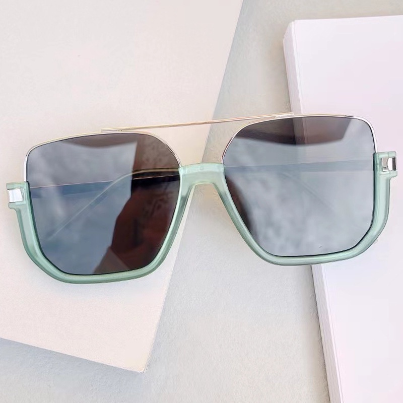 Mắt Kính Gọng Vuông Bằng Kim Loại Chống Ánh Sáng Xanh Thời Trang