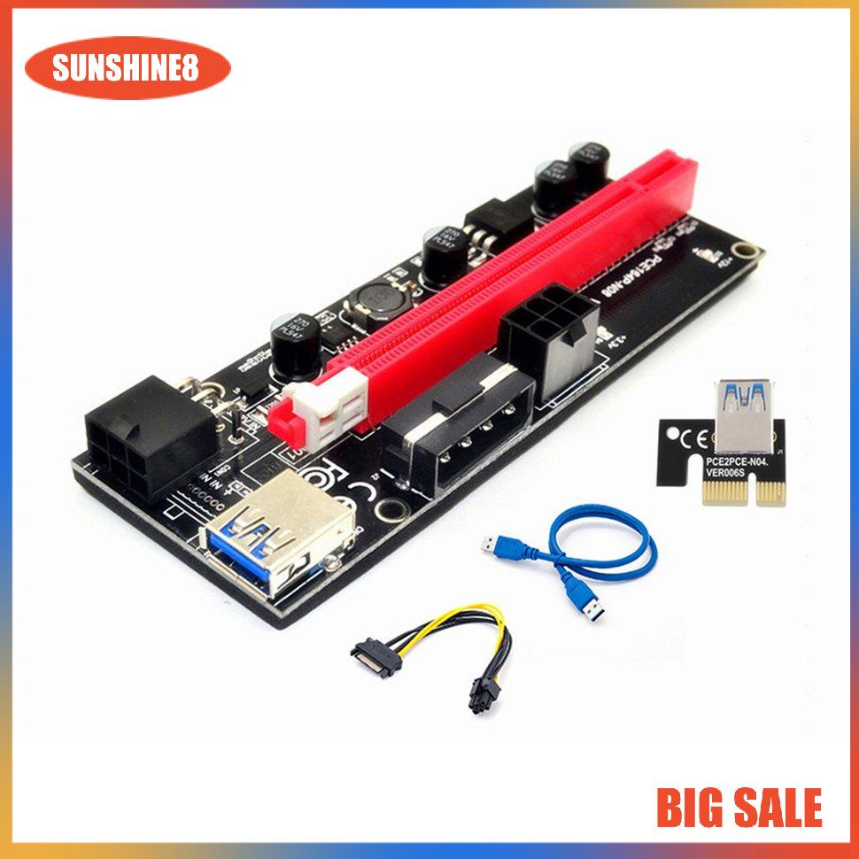 【SUN】[99K]Cáp mở rộng USB 3.0 PCIE Riser Ver 009S Express 16X 6 Pin Power Cable