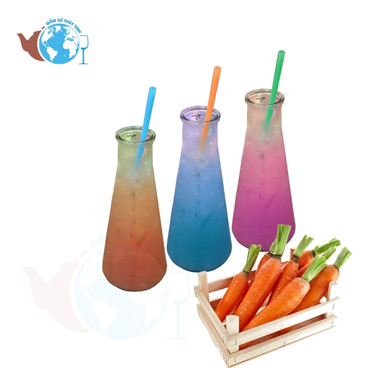 COMBO 20 chai thuỷ tinh tam giác tròn, CHAI NÓN  nút gỗ cực xinh