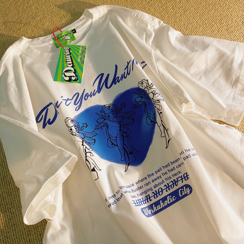 NRVP Áo Thun Tay Ngắn Cổ Tròn Thời Trang Mùa Hè Phong Cách Hàn Quốc Mới