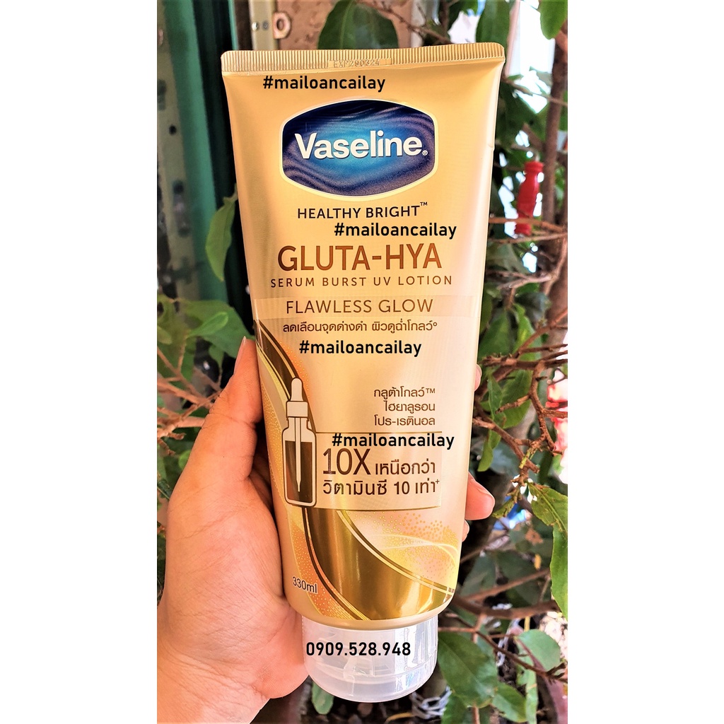 Sữa Dưỡng Thể Vaseline Healthy Bright Gluta HYA Serum 10X Thái Lan 330ml