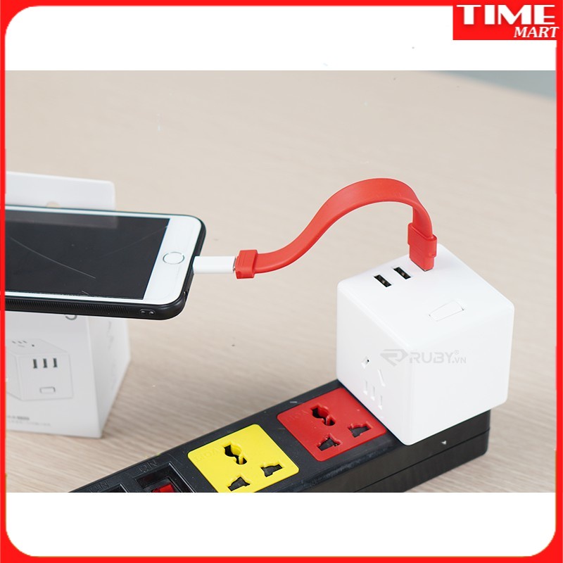 Ổ Cắm Điện Đa Năng XIAOMI RUBIK CUBE Nhỏ Gọn Tiện Lợi [TIME_MART siêu thị tiện ích gia đình]