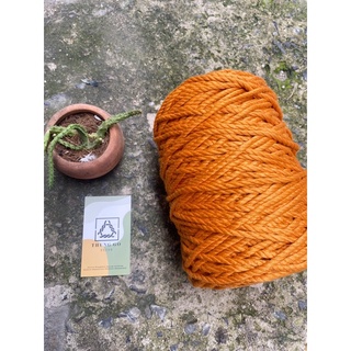 Dây thừng cotton macrame màu CAM CHÁY - Size 5mm