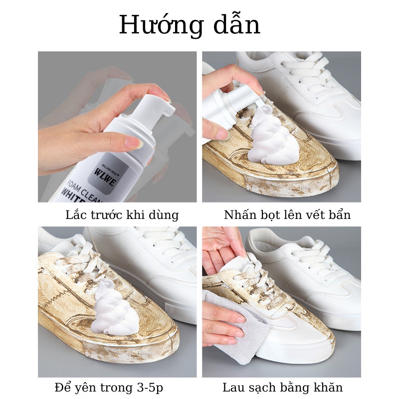 Chai xịt tạo bọt tẩy trắng vệ sinh giày cao cấp Sneaker 200ml AZ dfgdfgfdh5