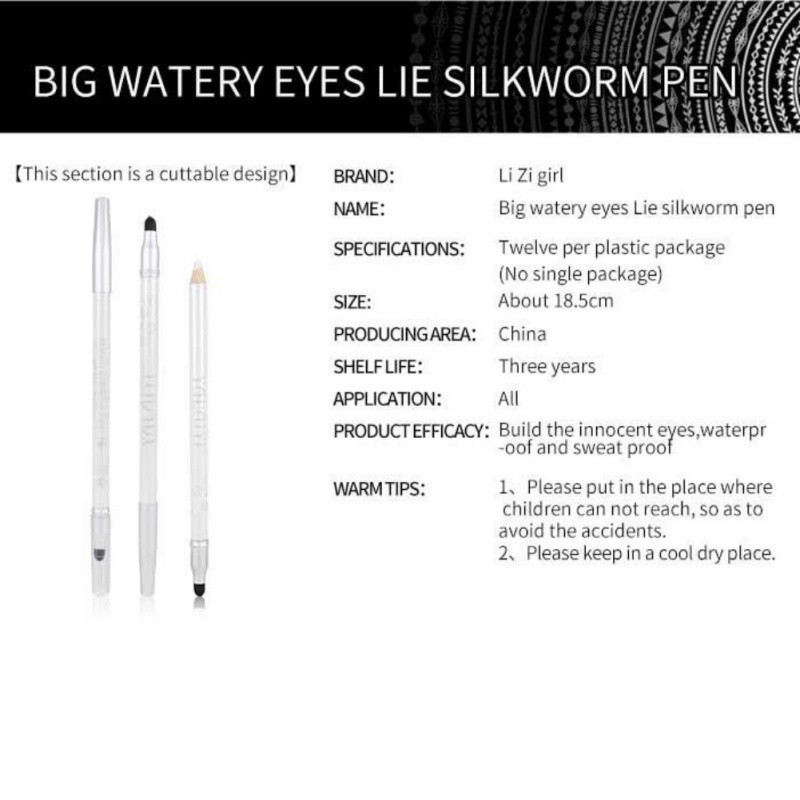 Chì kẻ viền mắt/phấn mắt màu trắng chất lượng cao | BigBuy360 - bigbuy360.vn