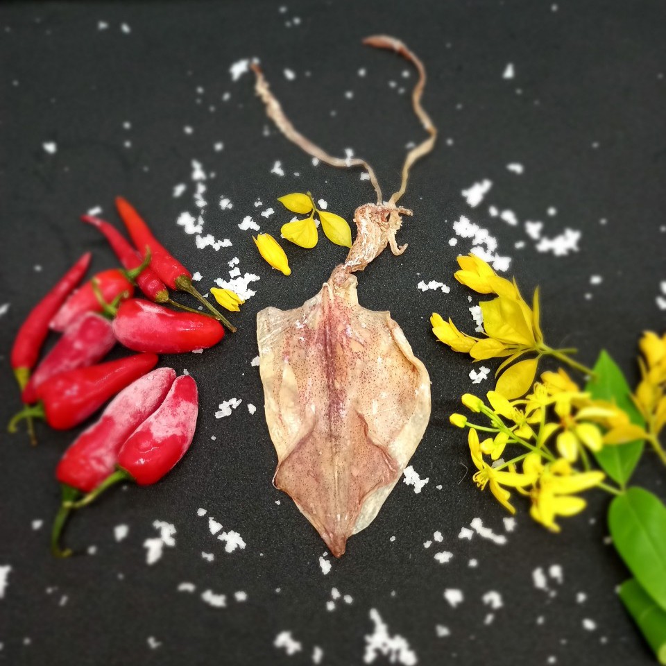 1 con Mực khô mini (80-100c)câu vịnh Cô Tô ngon giá rẻ đồ ăn vặt đảm bảo chất lượng loại 1 MKA5