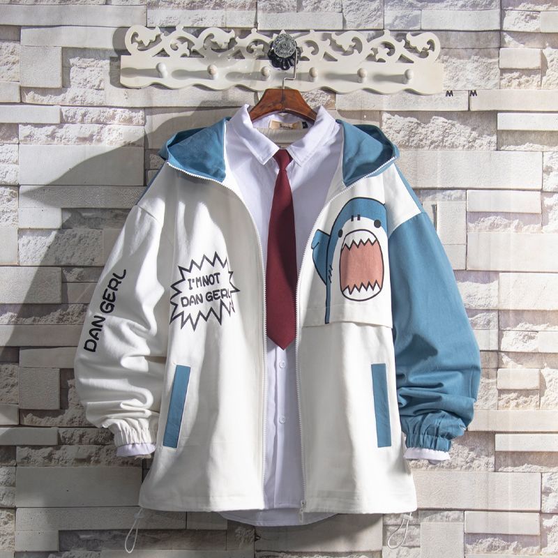 Áo Khoác Dáng Rộng Họa Tiết Hoạt Hình Thời Trang Xuân Thu Cho Nam Size S-3Xl 8