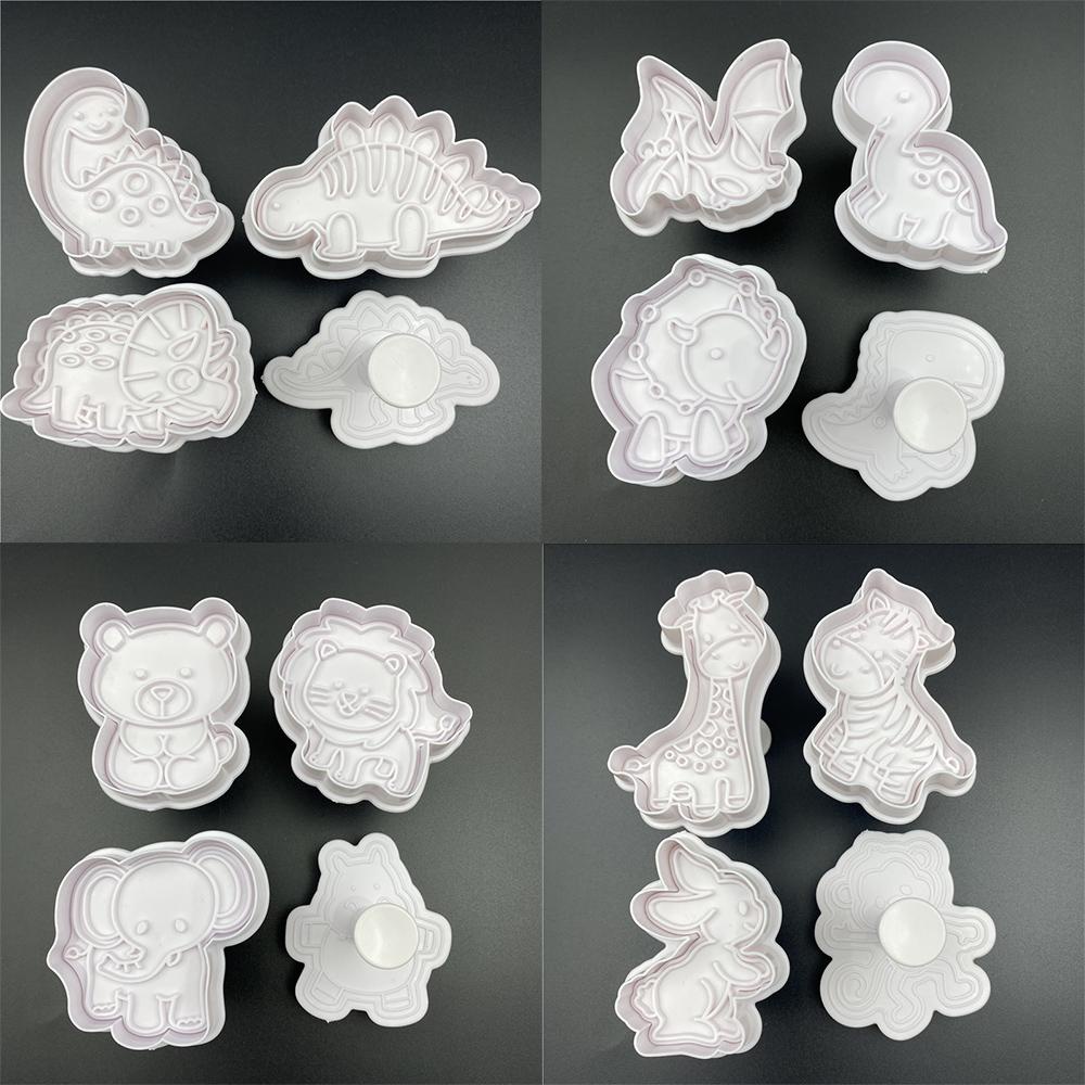 Set 4 Khuôn Làm Bánh Quy Bằng Nhựa Hình Động Vật DIY
