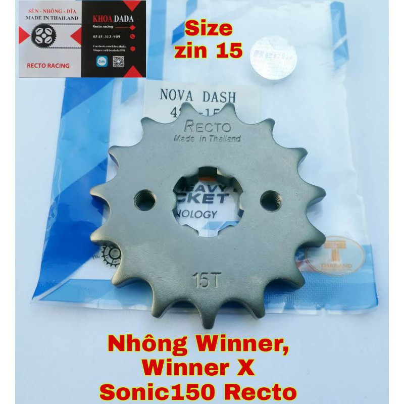 Nhông Winner,Winner X, Sonic 150,nova Recto thái, size 15, thái lan