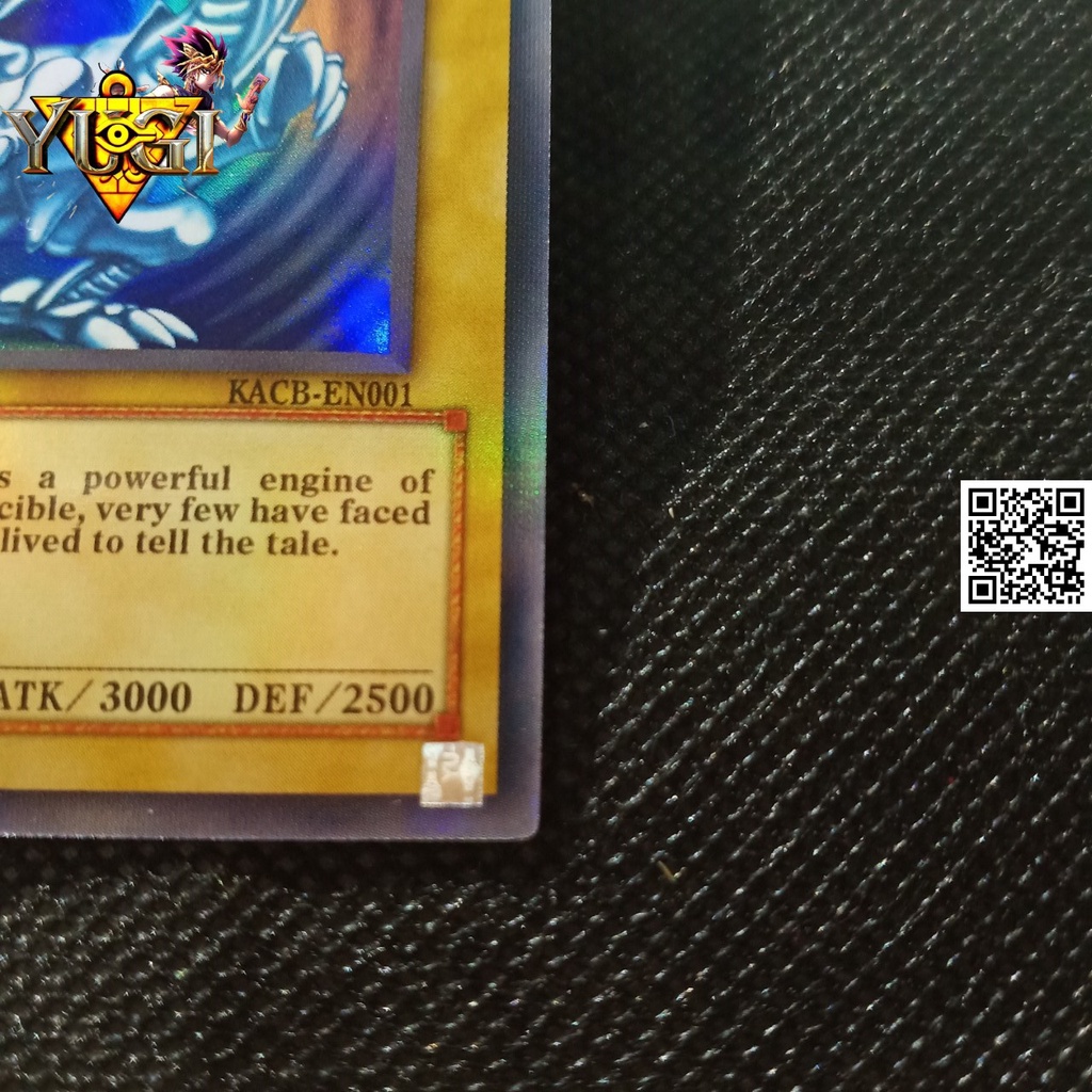 Lá yugioh Blue Eyes White Dragon rồng trắng mắt xanh có tem bạc phản quang bài hiệu ứng phản quang TẶNG Sleeves bọc bài