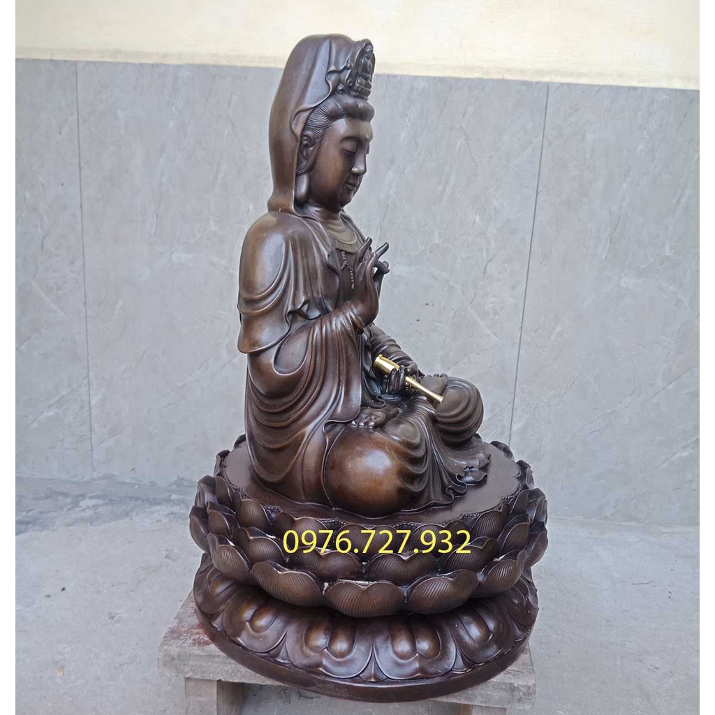 Mẫu tượng phật bà quan âm bồ tát cao 48cm, tượng quan âm bồ tát bằng đồng