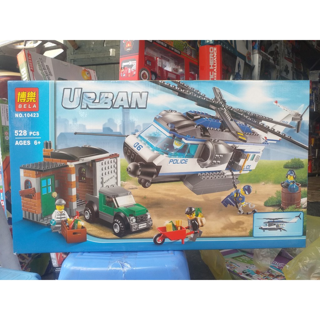 Lắp ráp urban police 10423 - trực thăng cứu hộ 528 chi tiết