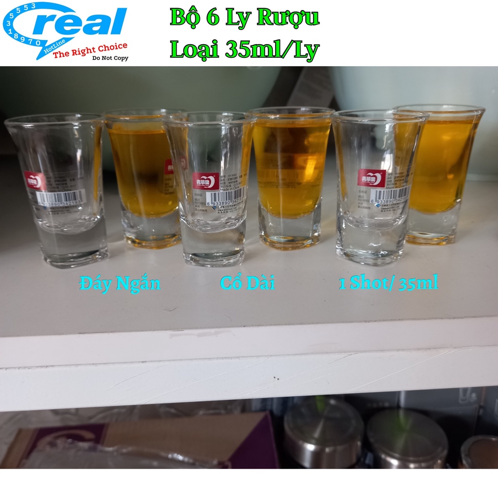 Bộ 6 ly rượu shot 35ml ,Hộp 6 ly rượu DELi oneshot /35ml