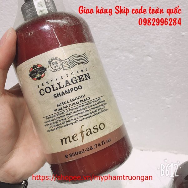 Bộ Dầu Gội Dầu Xả Colagen Mefaso Phục Hồi Và Dưỡng Ẩm Cho Bạn Mái Tóc Chắc Khỏe