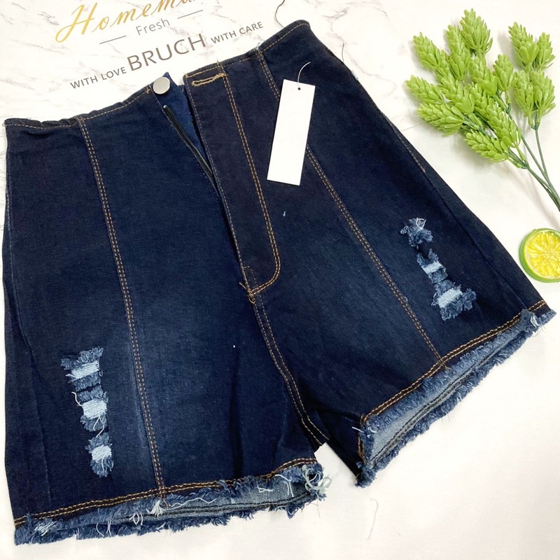 Quần đùi nữ Size từ 38-45kg jean thun co giãn mạnh - Quần short nữ lưng cao - QU254