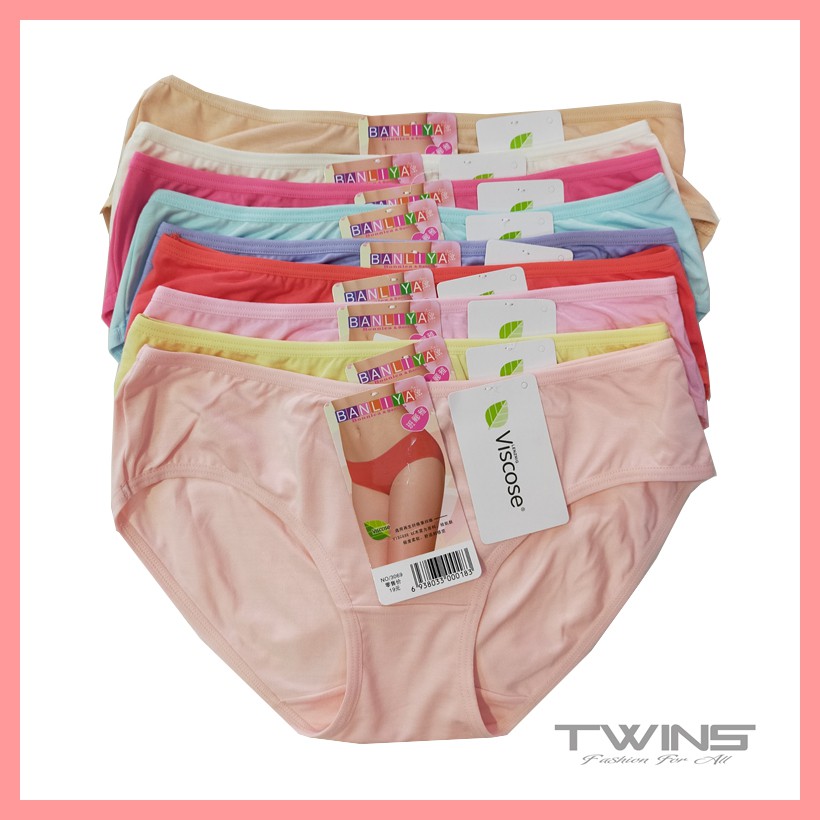 Quần lót nữ cotton cao cấp trơn Viscose Banliya 3069 dạng lưng nhỏ mềm mại thoáng mát freesize dưới 60kg