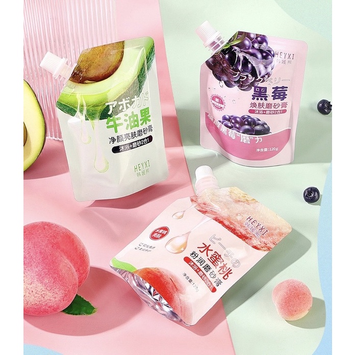Gel Tẩy Da Chết Body Trái Cây Heyxi 120G