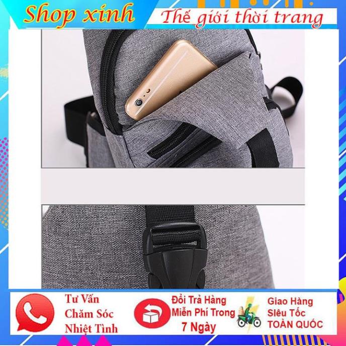 Túi Đeo Chéo, Túi Vải Nam Canvas Có Cổng Sạc Tiện Lợi Phong Cách Thể Thao Thời Trang Hàn Quốc Đậm Chất Nam Tính. | BigBuy360 - bigbuy360.vn