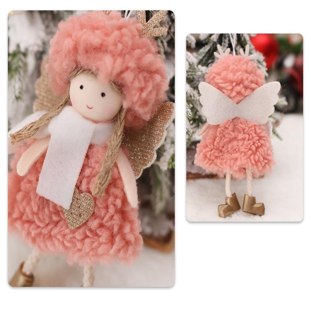 PINEVN Set 2 Búp Bê Lông Cừu Dễ Thương Trang Trí Giáng Sinh