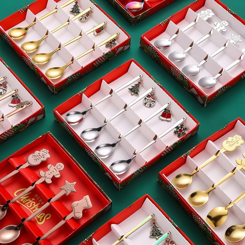 Bộ 4 Muỗng Khuấy Cà Phê 4 Màu Tùy Chọn Dùng Cho Nhà Bếp