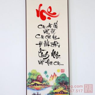 Thư pháp Combo Cha Mẹ - Liễn giấy rẻ đẹp