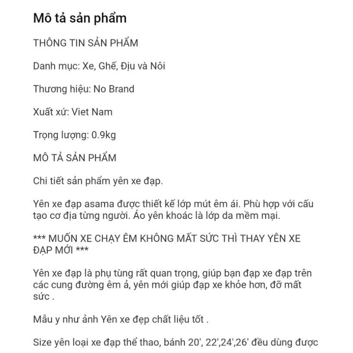 Yên xe đạp phổ thông, siêu âm, loại tốt dày dặn