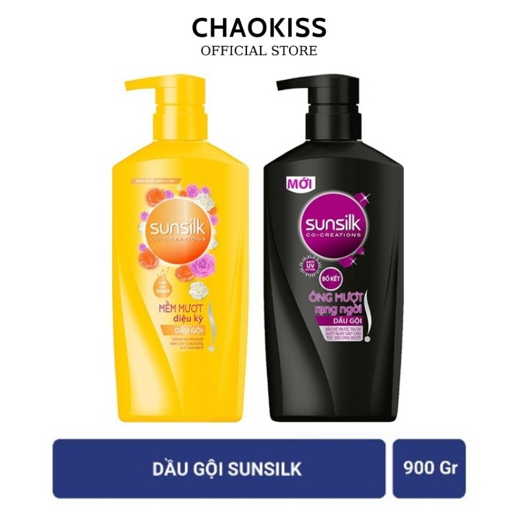 Dầu gội Sunsilk mềm mượt diệu kì chai vàng đen 900gr