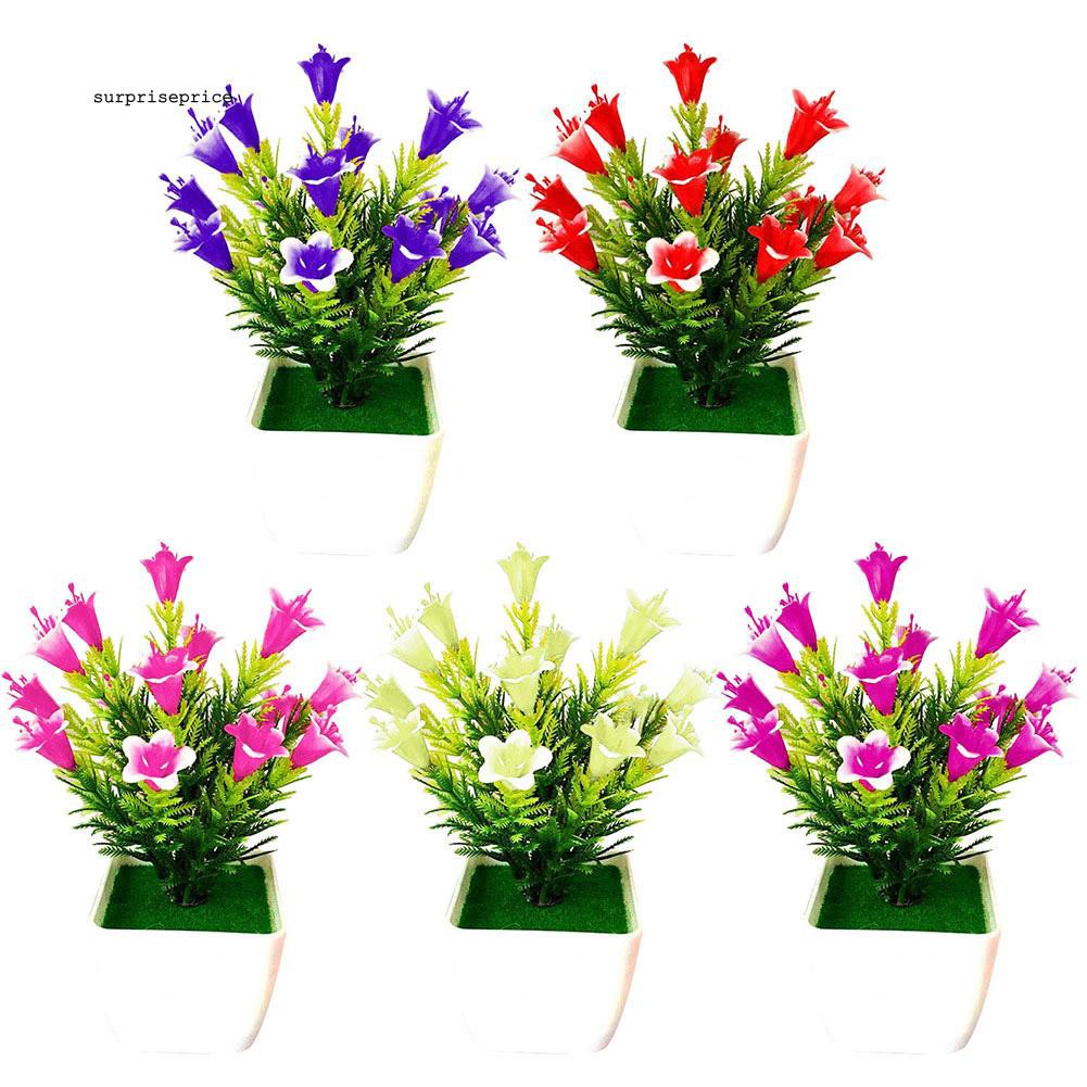 Hoa giả dùng trang trí nội thất / đám cưới kèm chậu tiện dụng