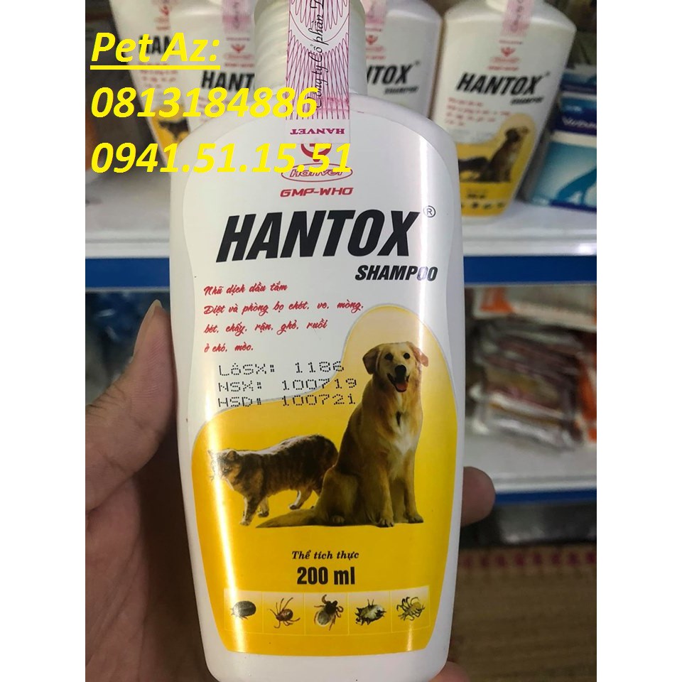 Sữa tắm Hantox shampoo trị ve rận