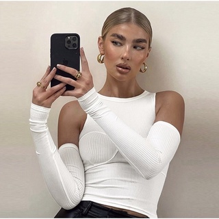 ÁO CROPTOP DÀI TAY ( TAY RỜI)